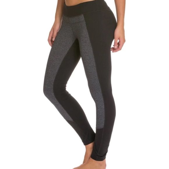Prana Gabi Leggings Mid Rise Black Grey Panel Yoga Performance Size Small - Picture 10 of 11